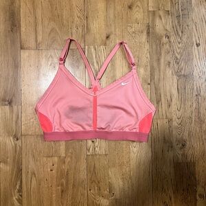 Nike Pink Sports Bra with Moisture-Wicking Fabric
